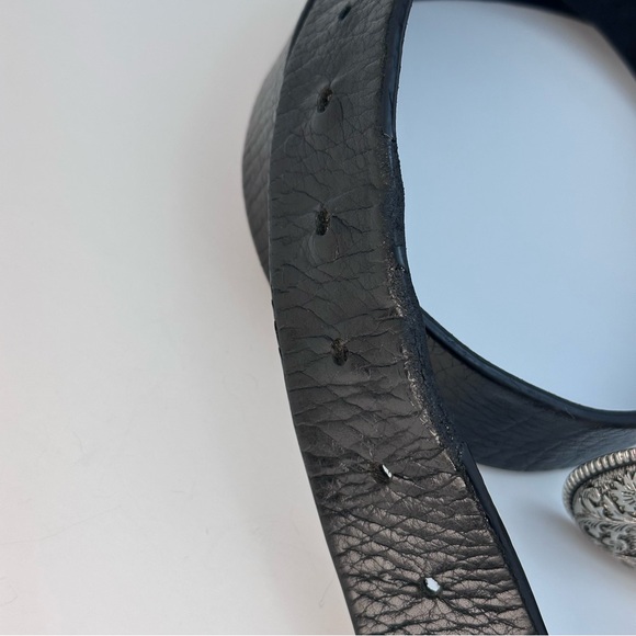 B-Low the Belt Frank Hip Belt in Black & Silver western cowgirl leather buckle - Picture 6 of 7